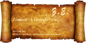 Zombor Eleonóra névjegykártya